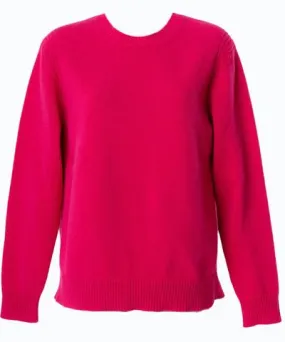 Altramoda Redressing the World Pink / Purple Women's Crewneck Sweater In Responsible Wool And Cashmere Cherry