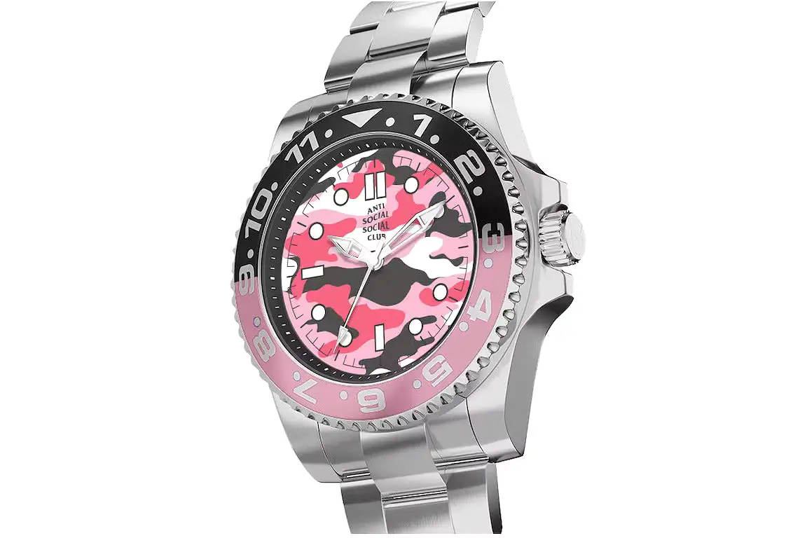 Anti Social Social Club 3Face Watch Silver/Pink