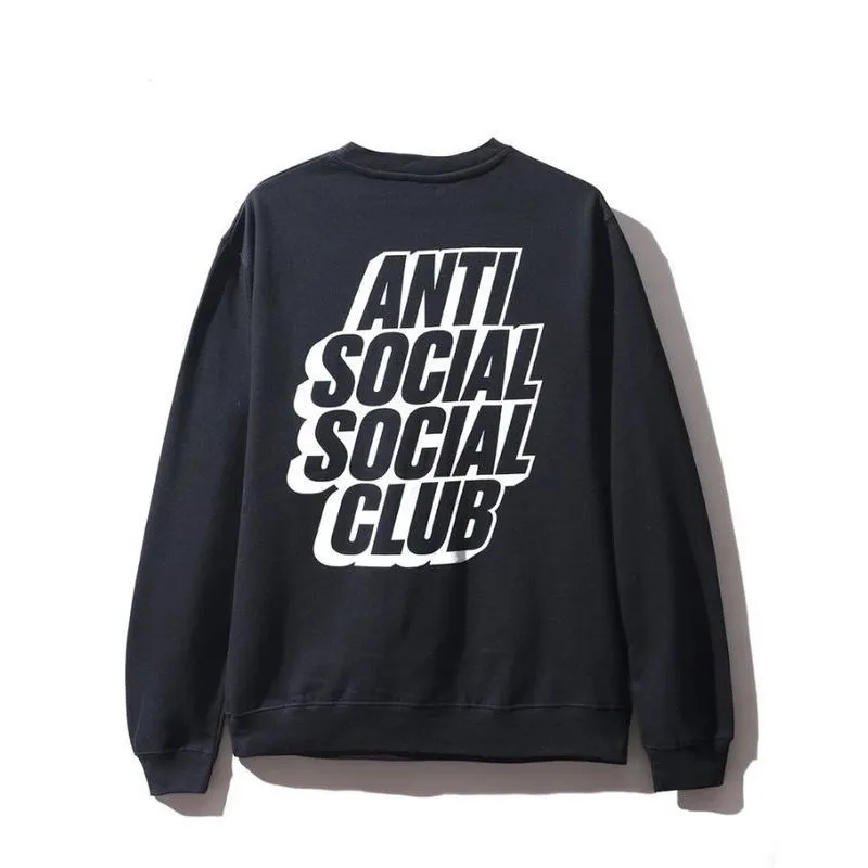 ANTI SOCIAL SOCIAL CLUB  |Crew Neck Unisex Street Style Logo Sweatshirts