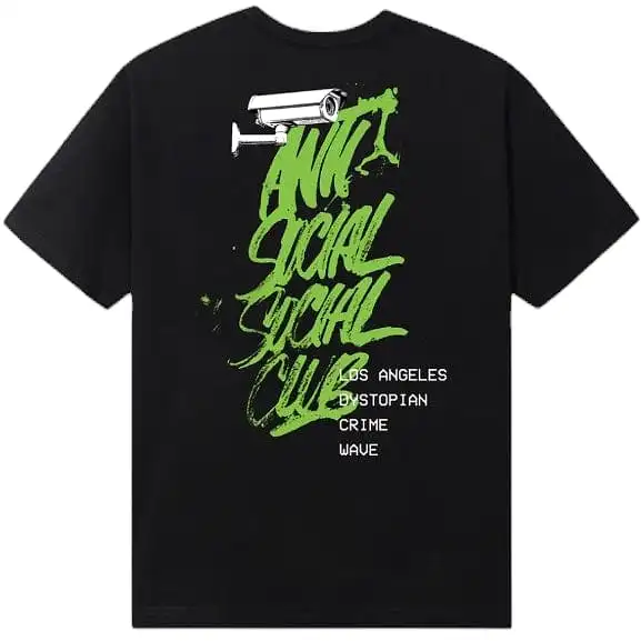 Anti Social Social Club Dystopian Crime Wave SS Tee (Black)