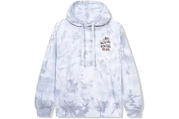 Anti Social Social Club Kkoch Never Dies Hoodie Grey Tie Dye