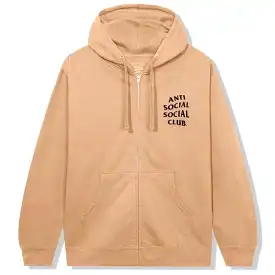 Anti Social Social Club Mind Games Zip-Up Hoodie (Sandstone)