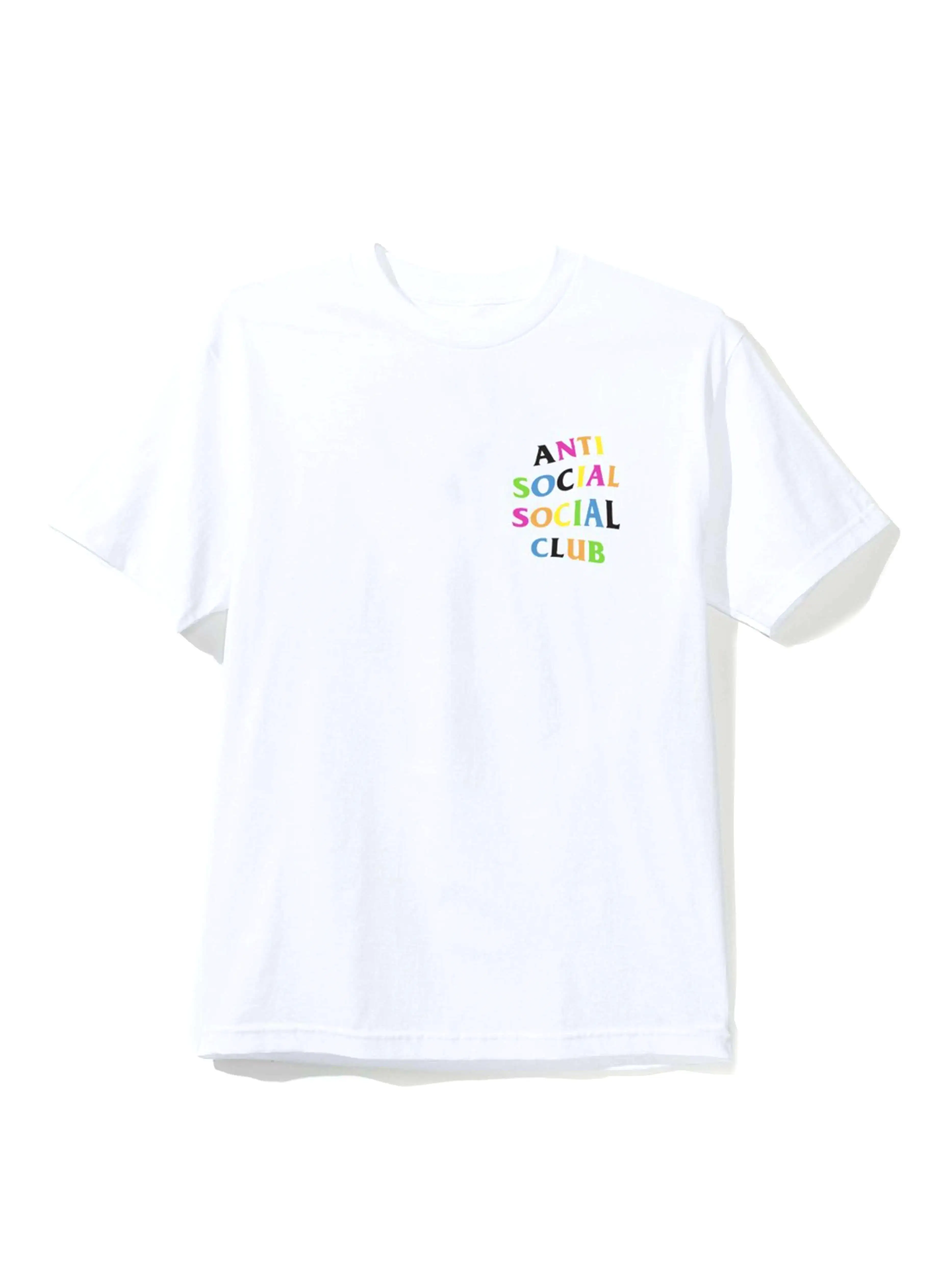 Anti Social Social Club Rainbow Logo Tee White L