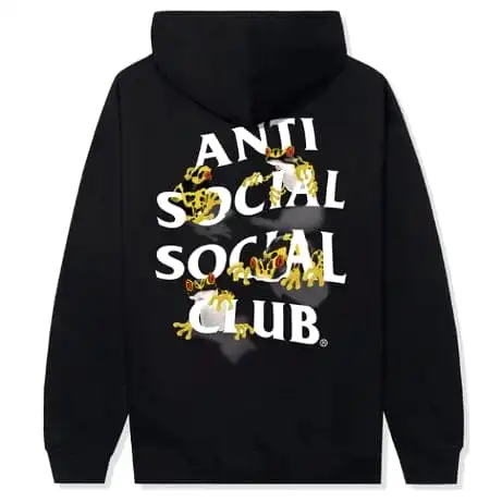 Anti Social Social Club Yellow Banded Hoodie (Black)