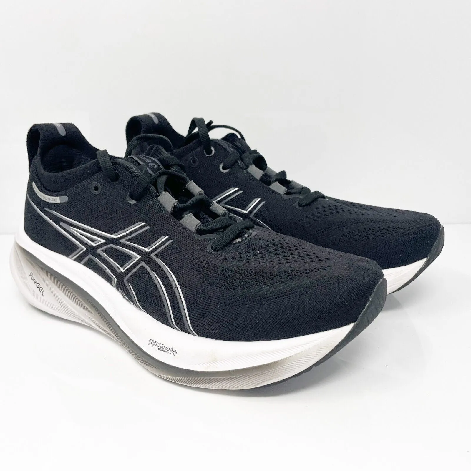 Asics Womens Gel Nimbus 26 1012B601 Black Running Shoes Sneakers Size 7.5