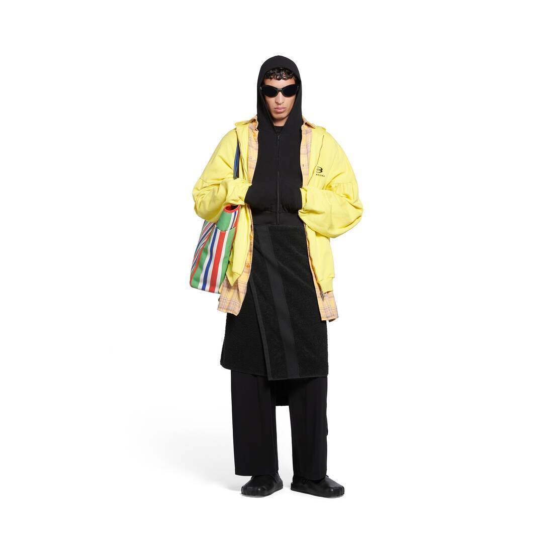 BALENCIAGA  |Unity Sports Icon Layered Hoodie Oversized in Yellow/black