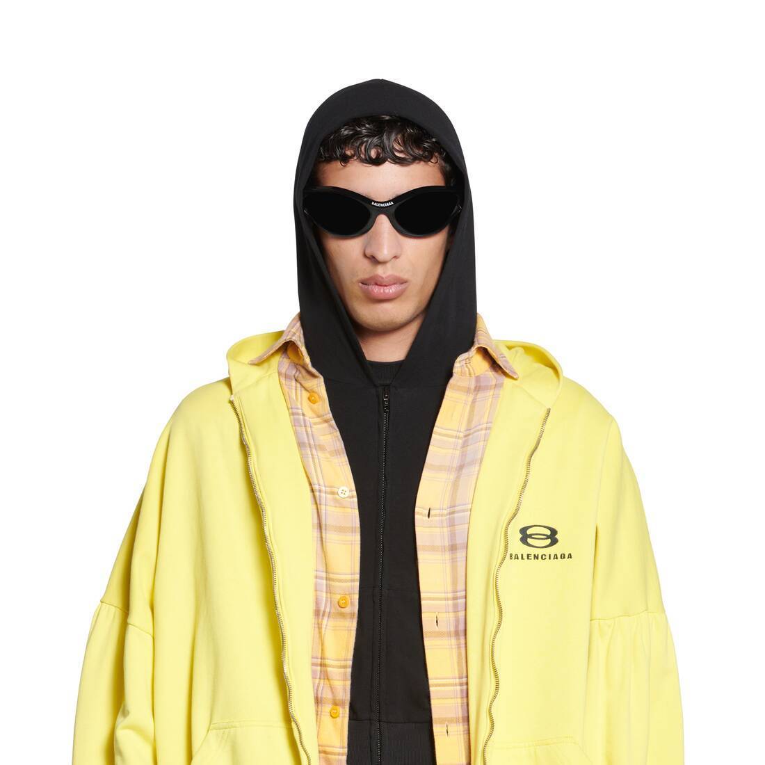 BALENCIAGA  |Unity Sports Icon Layered Hoodie Oversized in Yellow/black