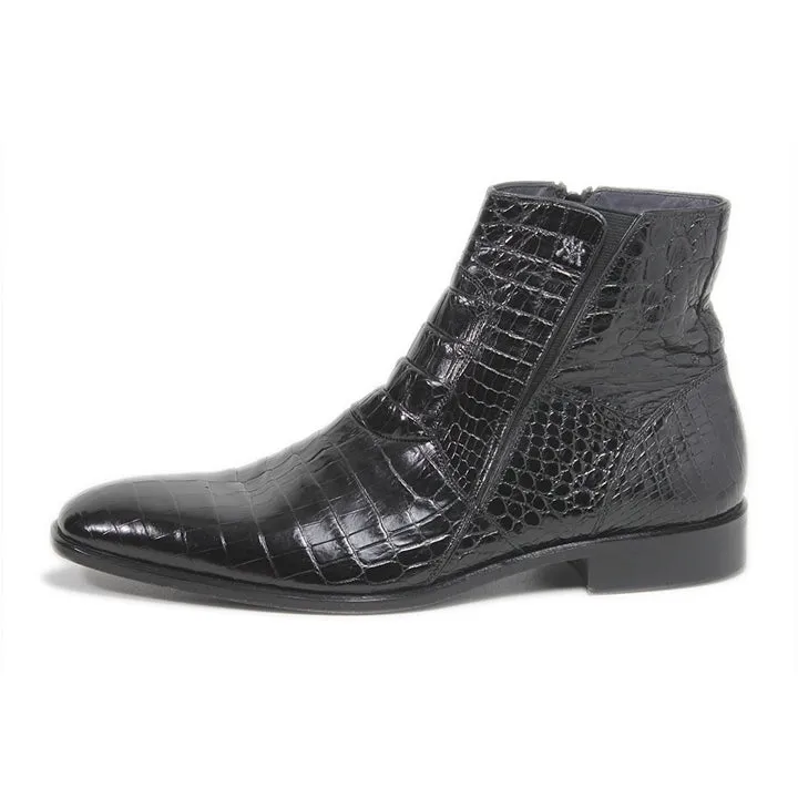 Belucci Alligator Boot Black