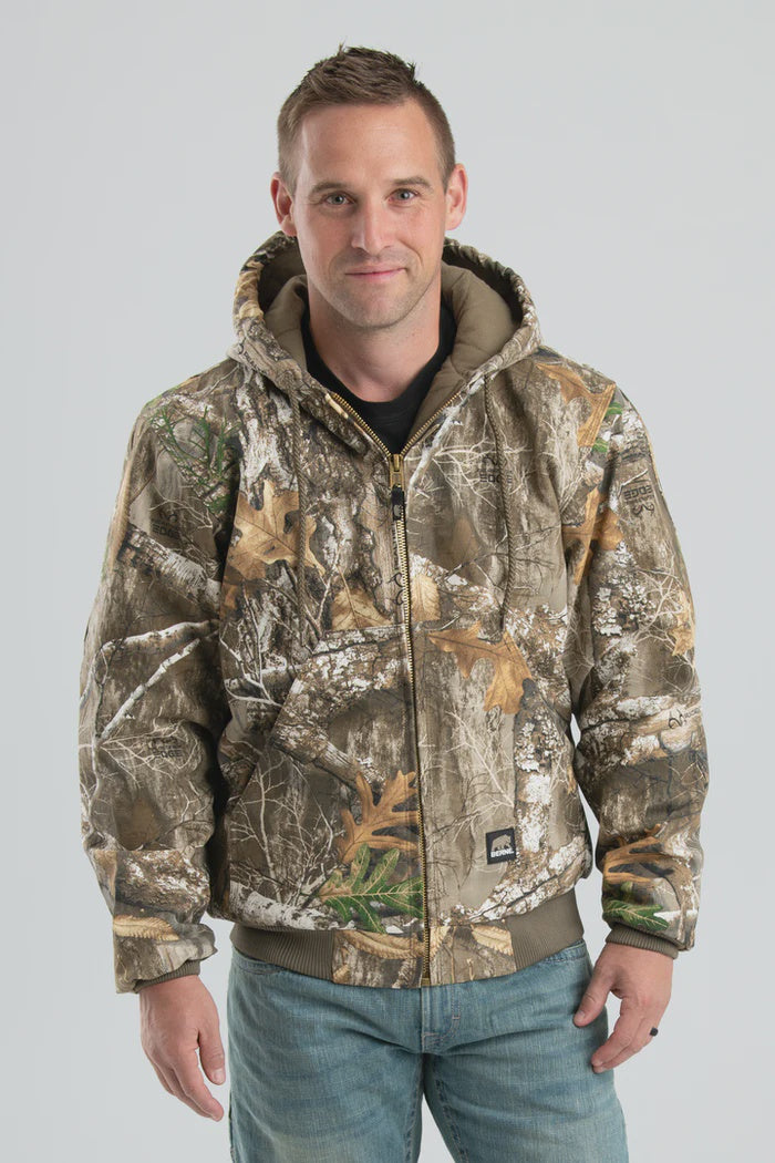 Berne Camo Heritage Duck Hooded Active Jacket