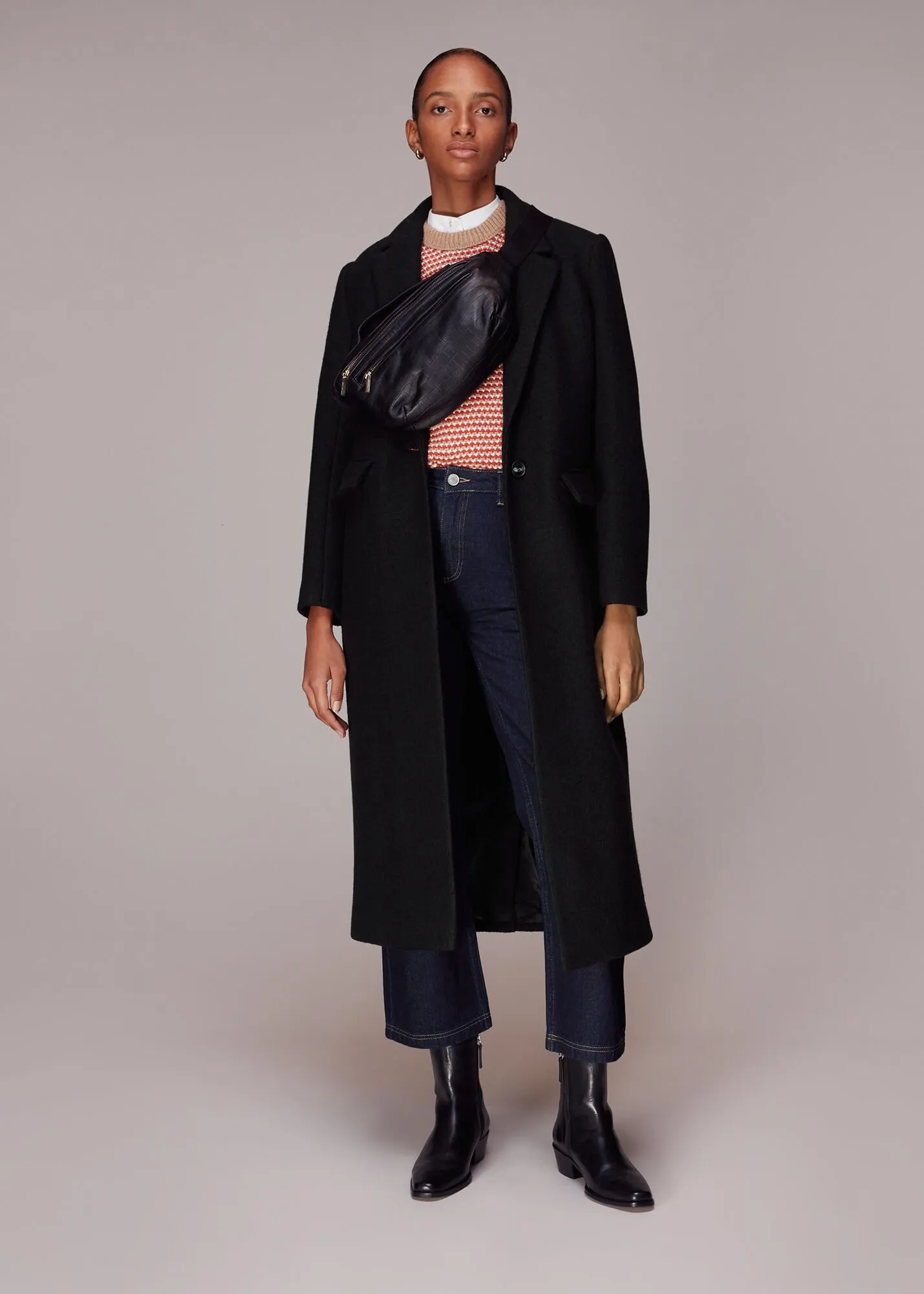 Black Sophie Longline Coat