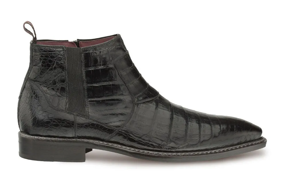 Blackmore Crocodile Slip-On Boot Black