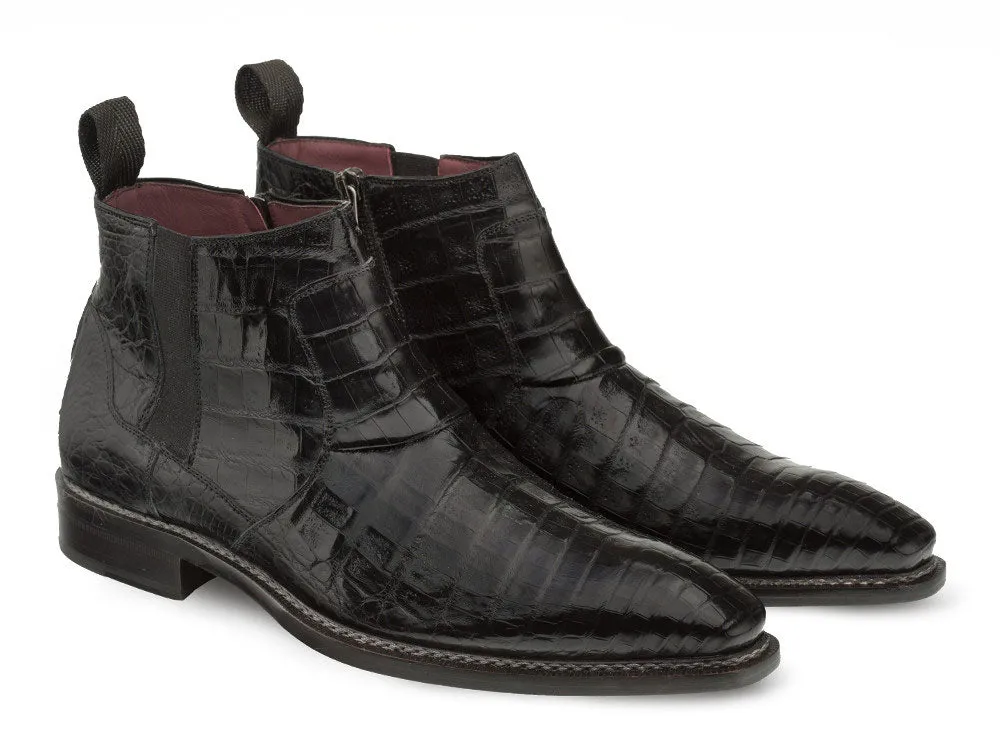 Blackmore Crocodile Slip-On Boot Black