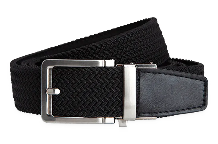 Braided Black, 1 3/8 Strap, Golf Belt