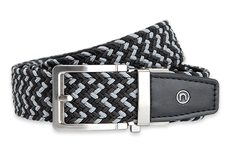 Braided Charcoal, 1 3/8 Strap, Golf Belt