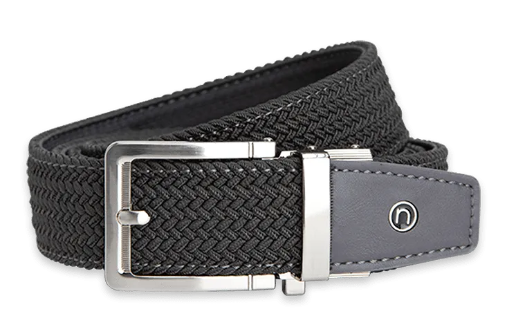 Braided Grey, 1 3/8 Strap, Golf Belt