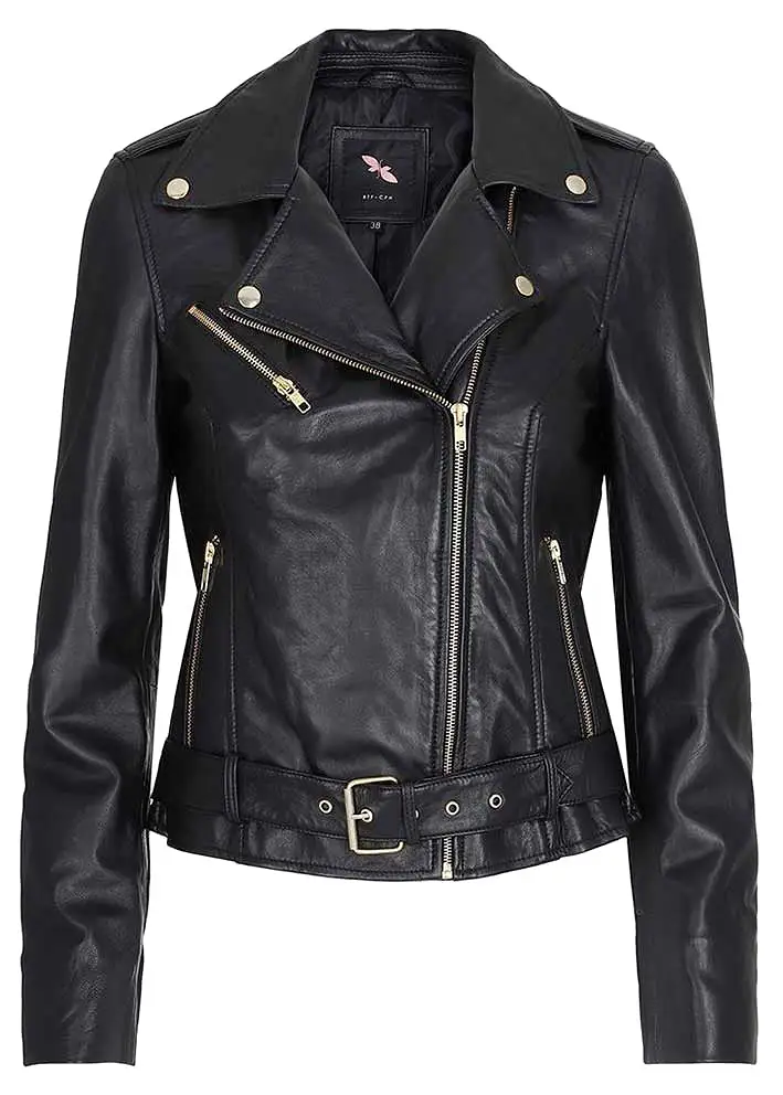 BTF CPH Biker Jacket 10575 Skindjakke - black with silver