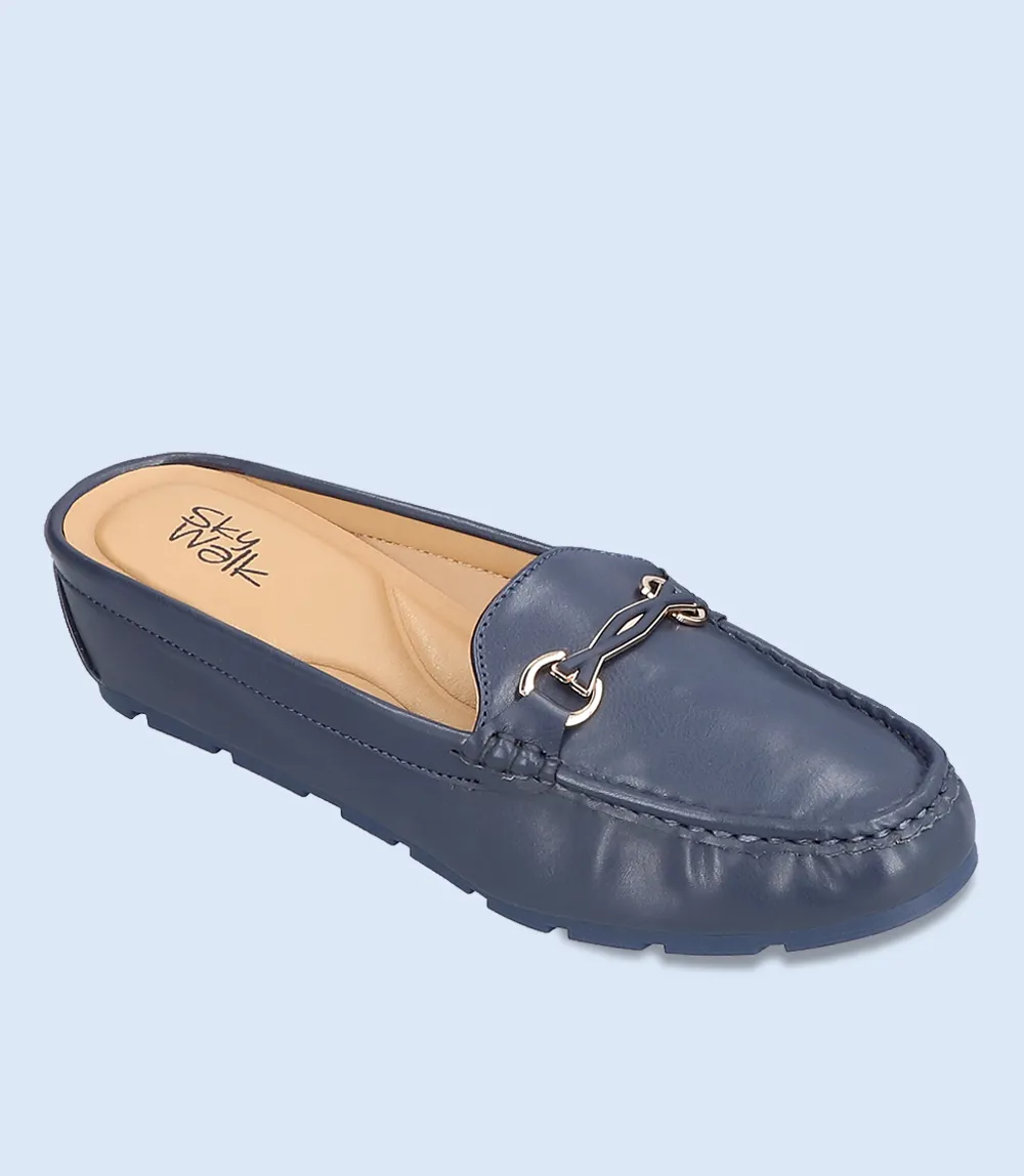 BW8286-NAVY-Women Comfort Mules