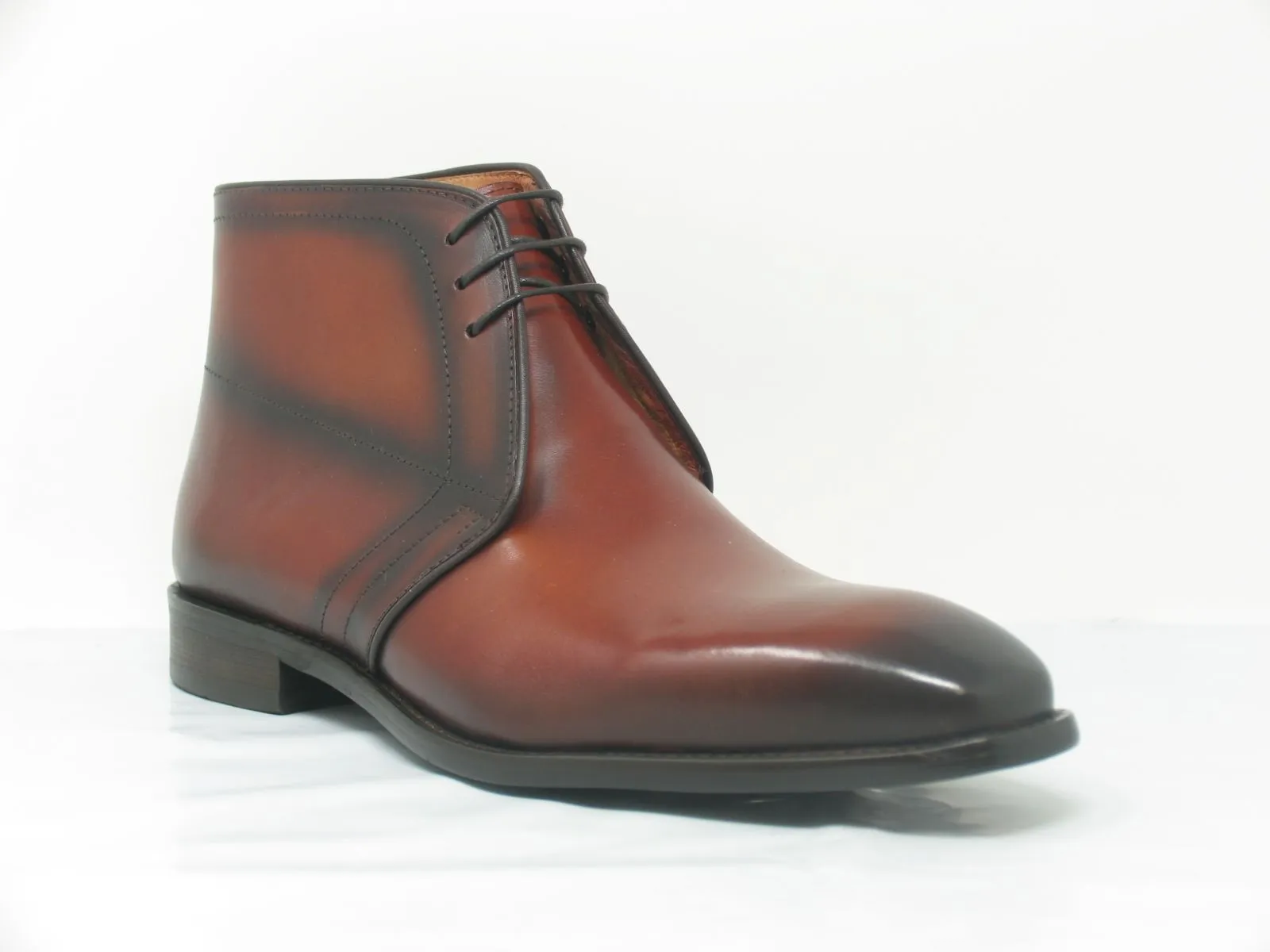 Calfskin Chukka Boot Whiskey