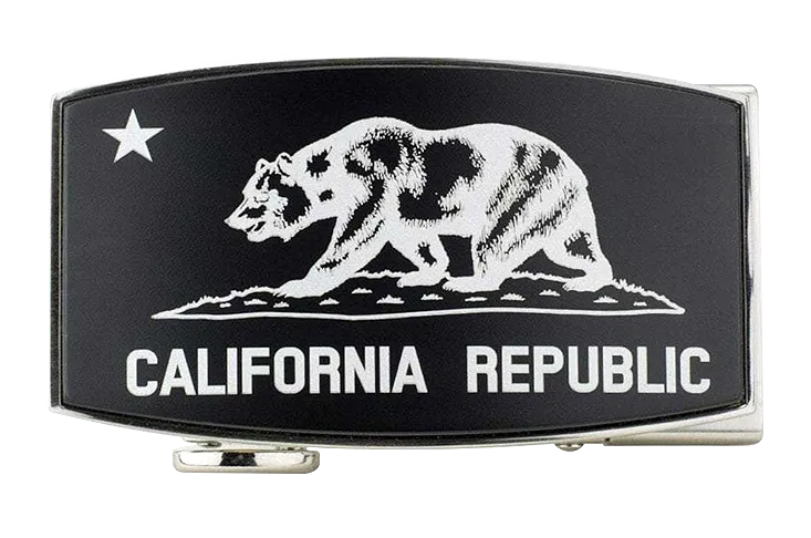 California Dreamin' Bear Black Dress Buckle, Fits 1 3/8 Straps