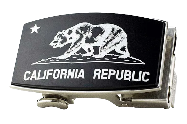 California Dreamin' Bear Black Dress Buckle, Fits 1 3/8 Straps