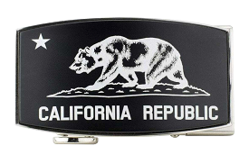 California Dreamin' Bear Black Dress Buckle, Fits 1 3/8 Straps