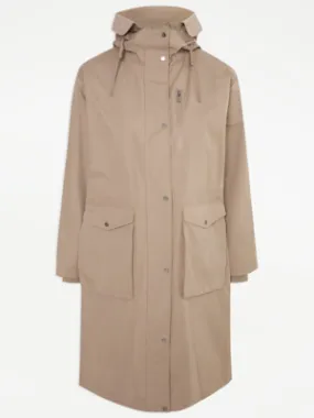 Camel Waterproof Longline Parka Coat | Women | George at ASDA