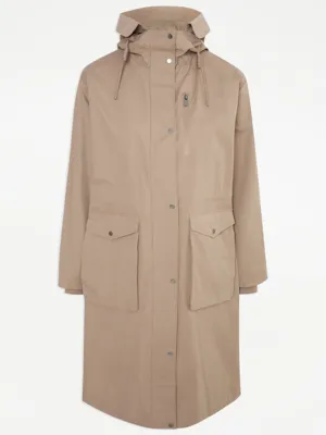 Camel Waterproof Longline Parka Coat | Women | George at ASDA