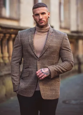 Cavani Albert Brown Tweed Blazer