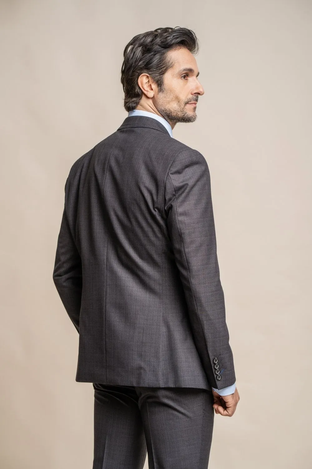 Cavani Seeba Grey Slim Fit Suit Blazer