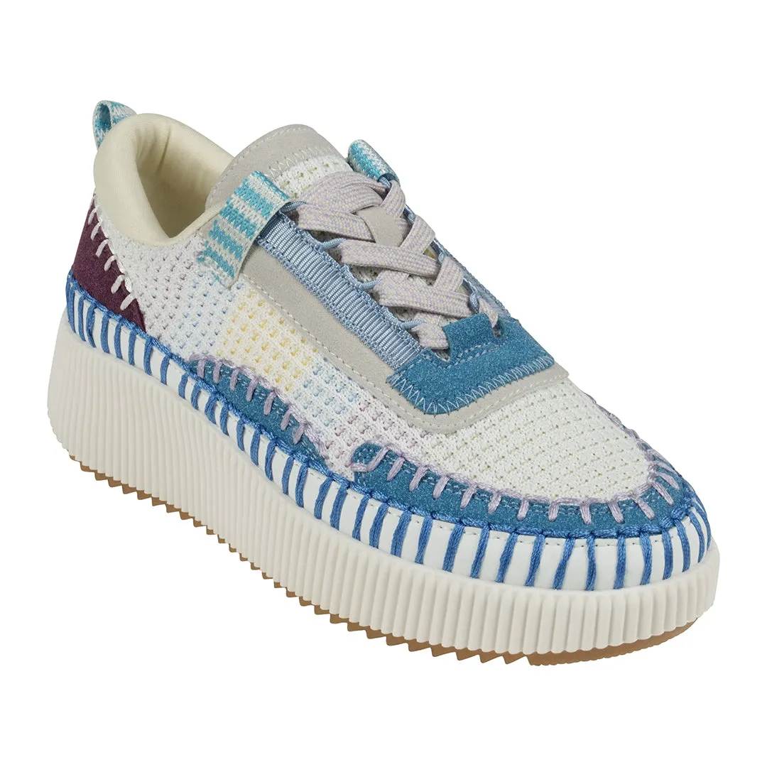 Ceci Blue Lace-Up Sneakers