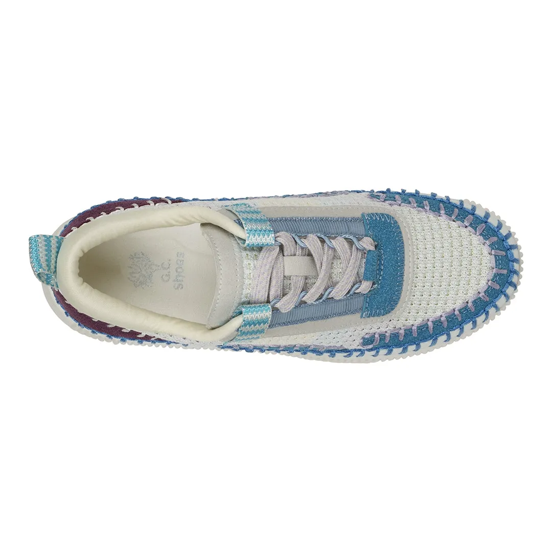 Ceci Blue Lace-Up Sneakers