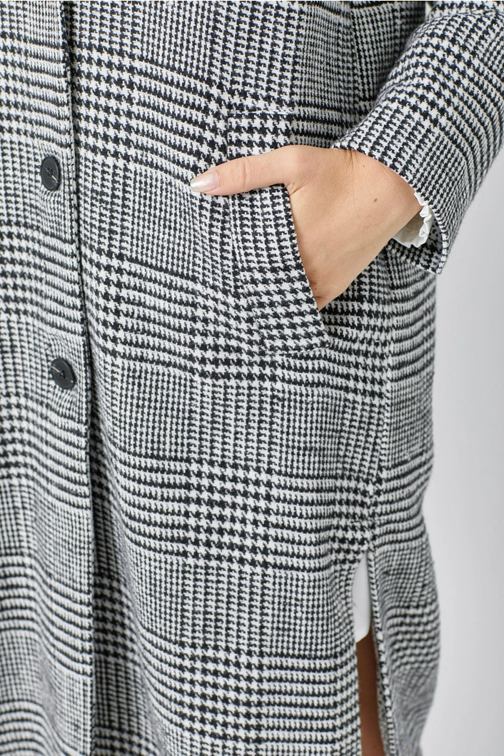 Checkers Plaid Long Coat