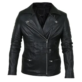 Classy Black Brando Genuine Leather Jacket - Leather Skin Shop