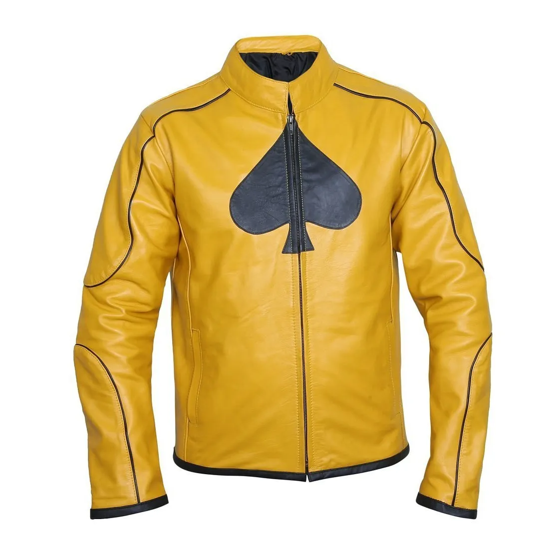 Classy Dijon Mustard Yellow leather jacket - Leather Skin Shop