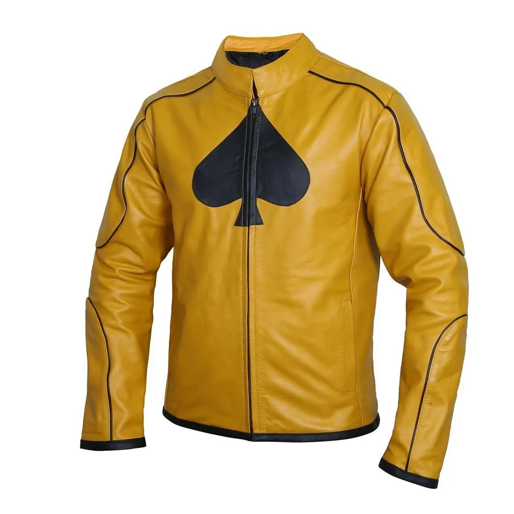 Classy Dijon Mustard Yellow leather jacket - Leather Skin Shop