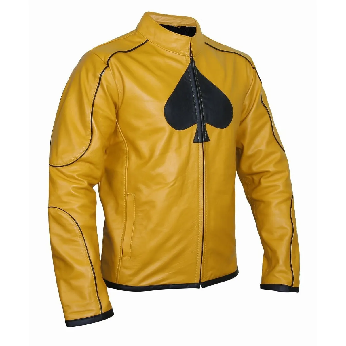 Classy Dijon Mustard Yellow leather jacket - Leather Skin Shop