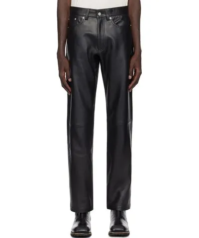 CMMN SWDN Black Joe Leather Pants