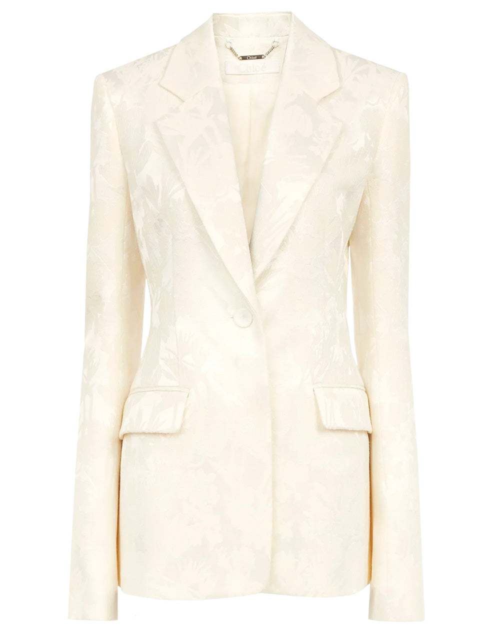 Coconut Milk Jacquard Blazer