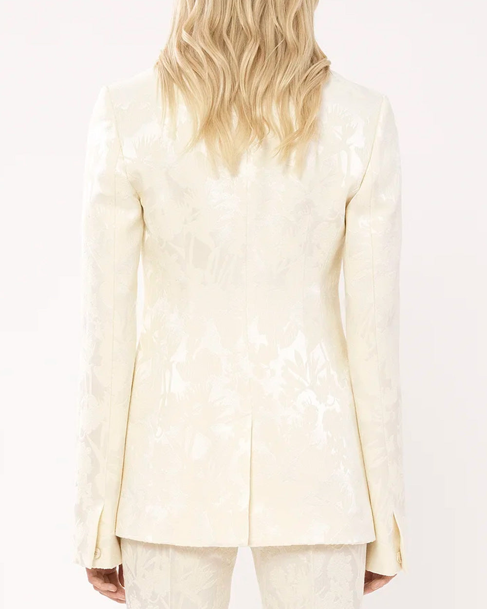 Coconut Milk Jacquard Blazer