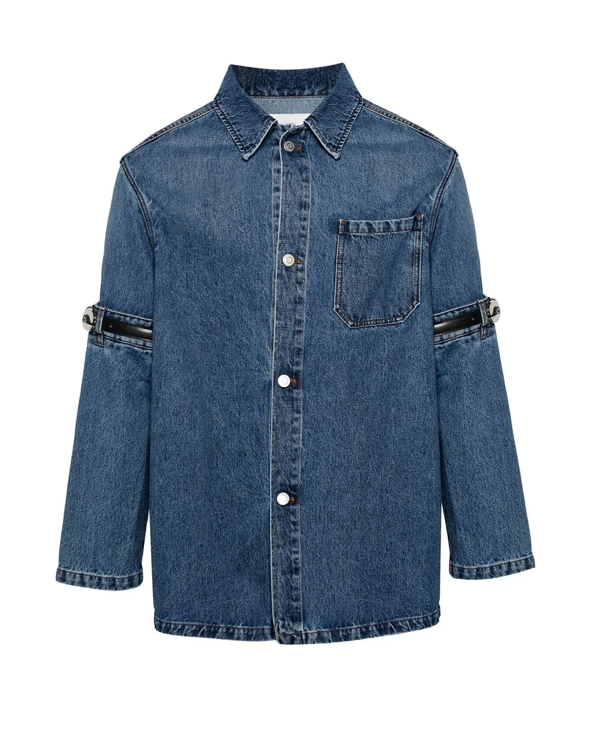 Coperni Hybrid Denim Overshirt Blue