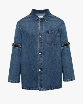 Coperni Hybrid Denim Overshirt Blue