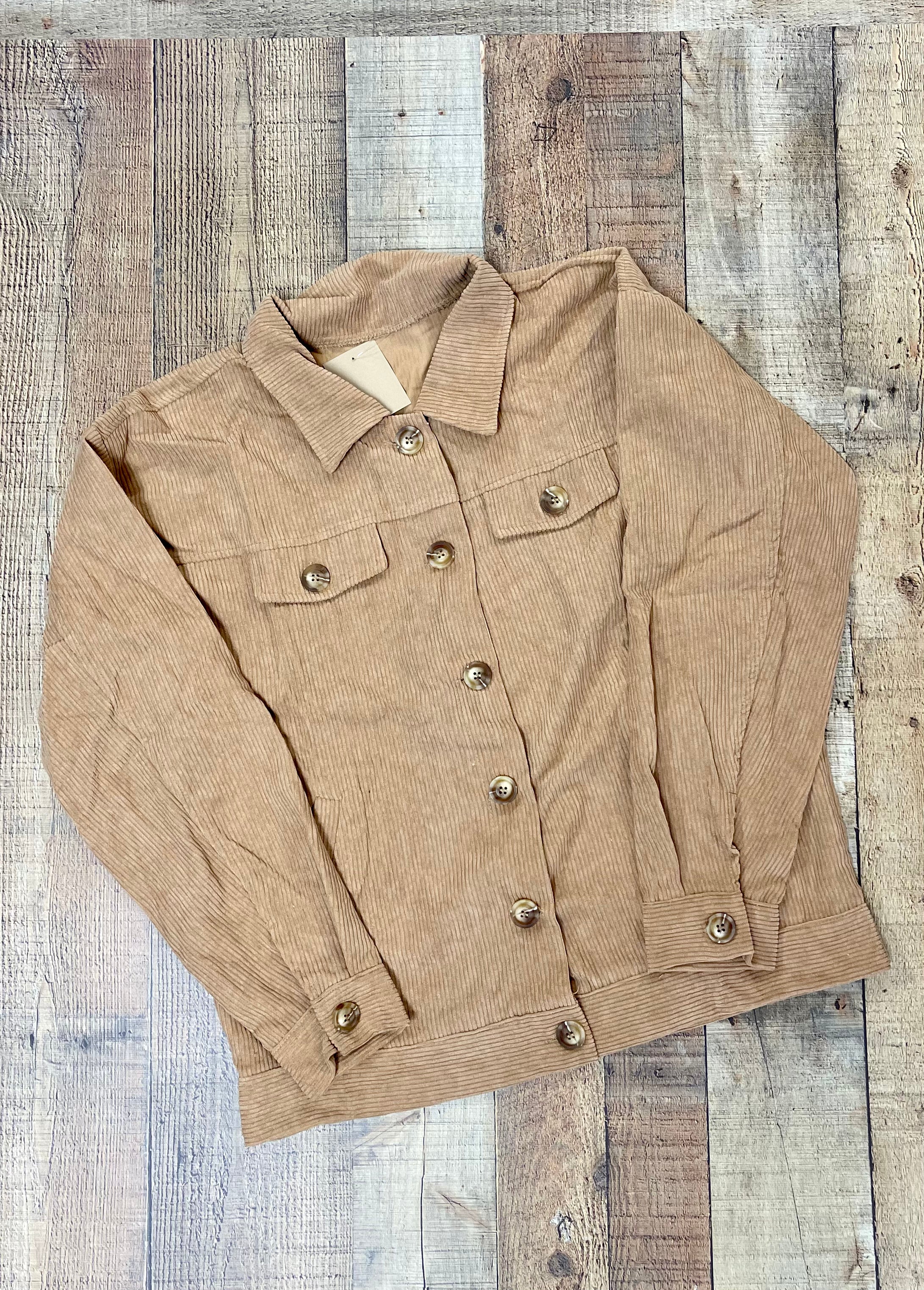 Corduroy Jacket- Khaki - KT8511449-KH