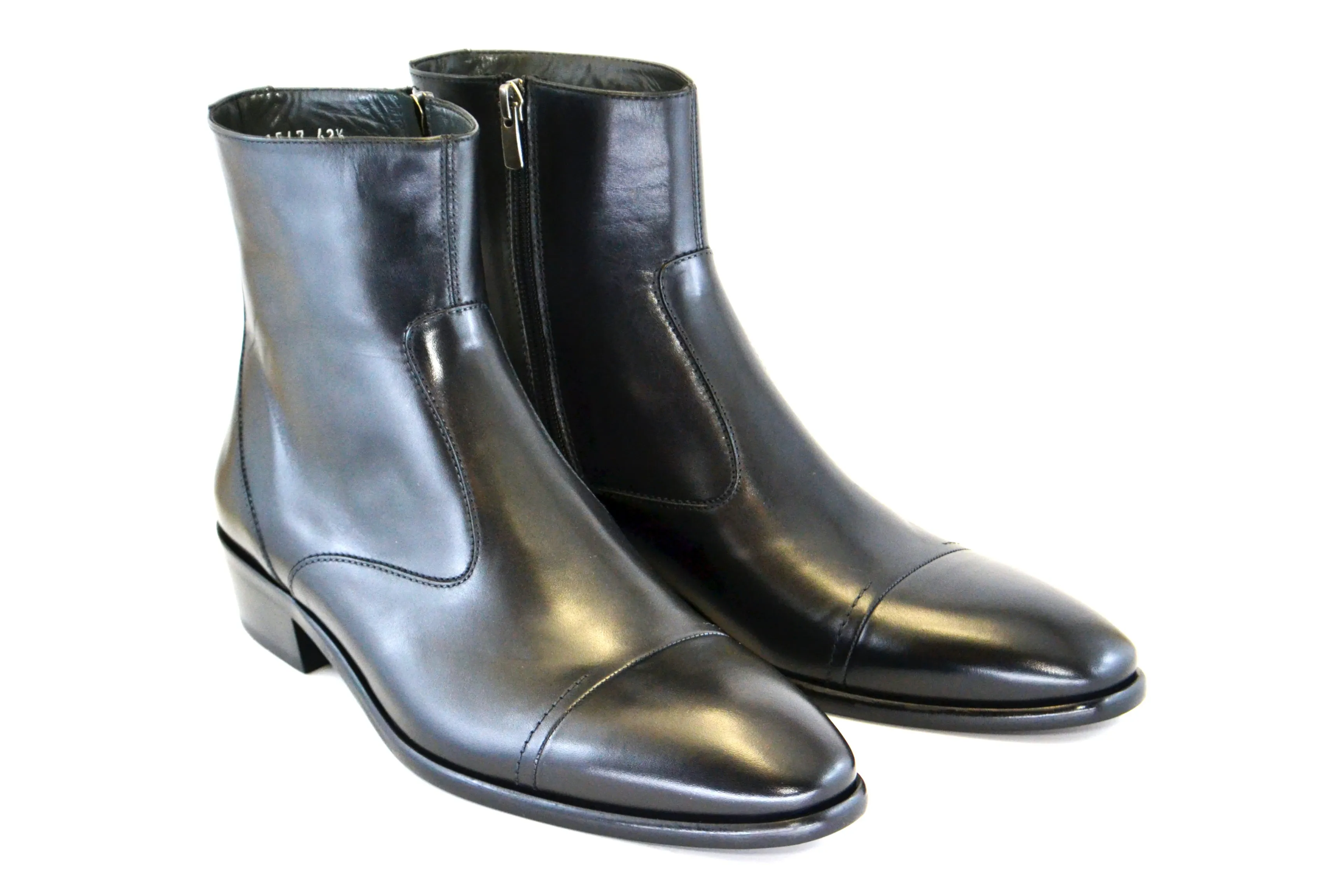 Corrente Burnished Calfskin Slip-On Boot Black