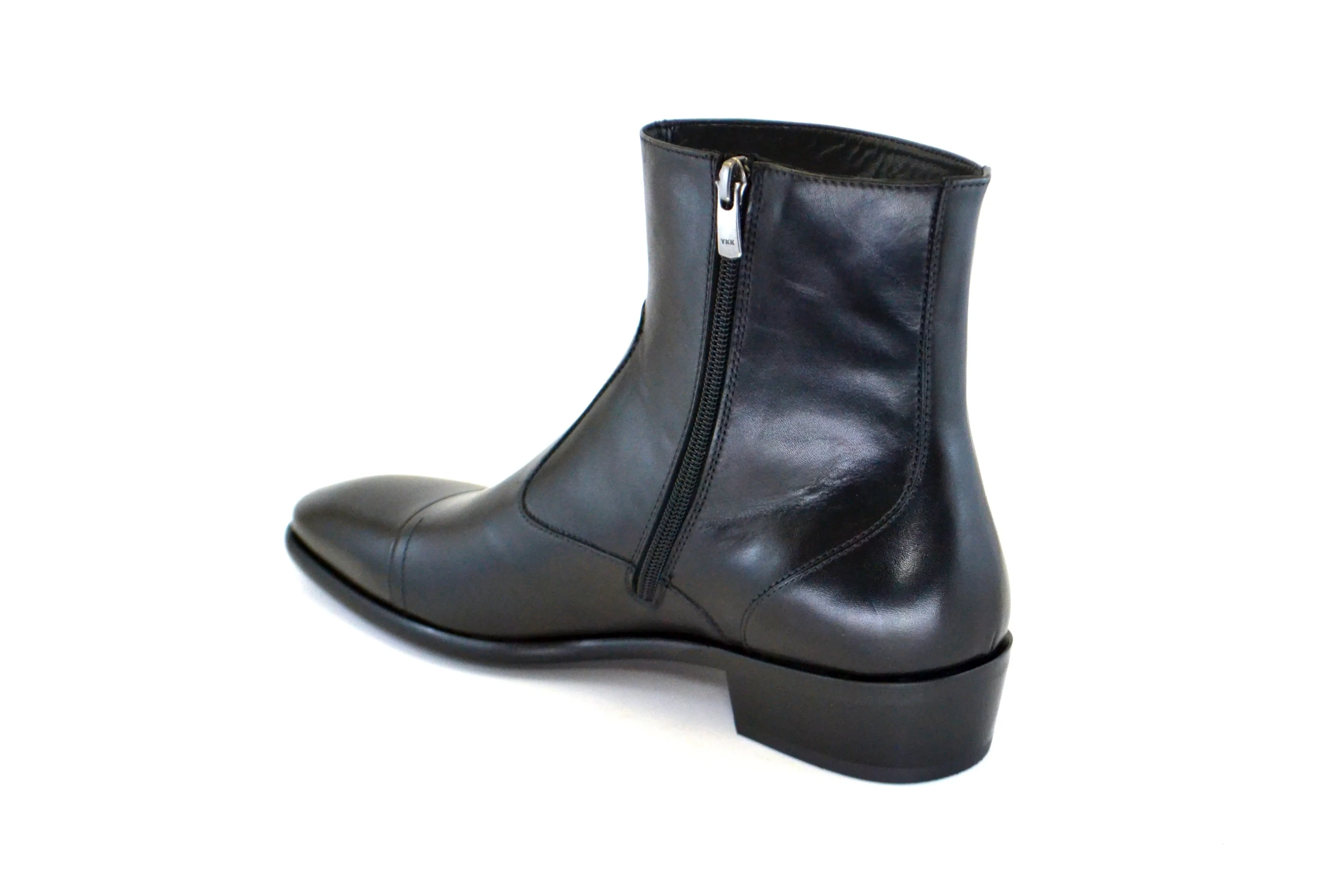 Corrente Burnished Calfskin Slip-On Boot Black