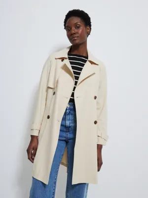 Cream Lightweight Trench Coat | Women | George at ASDA