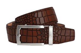 Crocodile Brown, 38mm Strap, Dress Belt