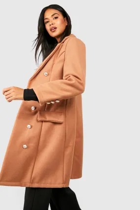 Double Breasted Wool Look Coat