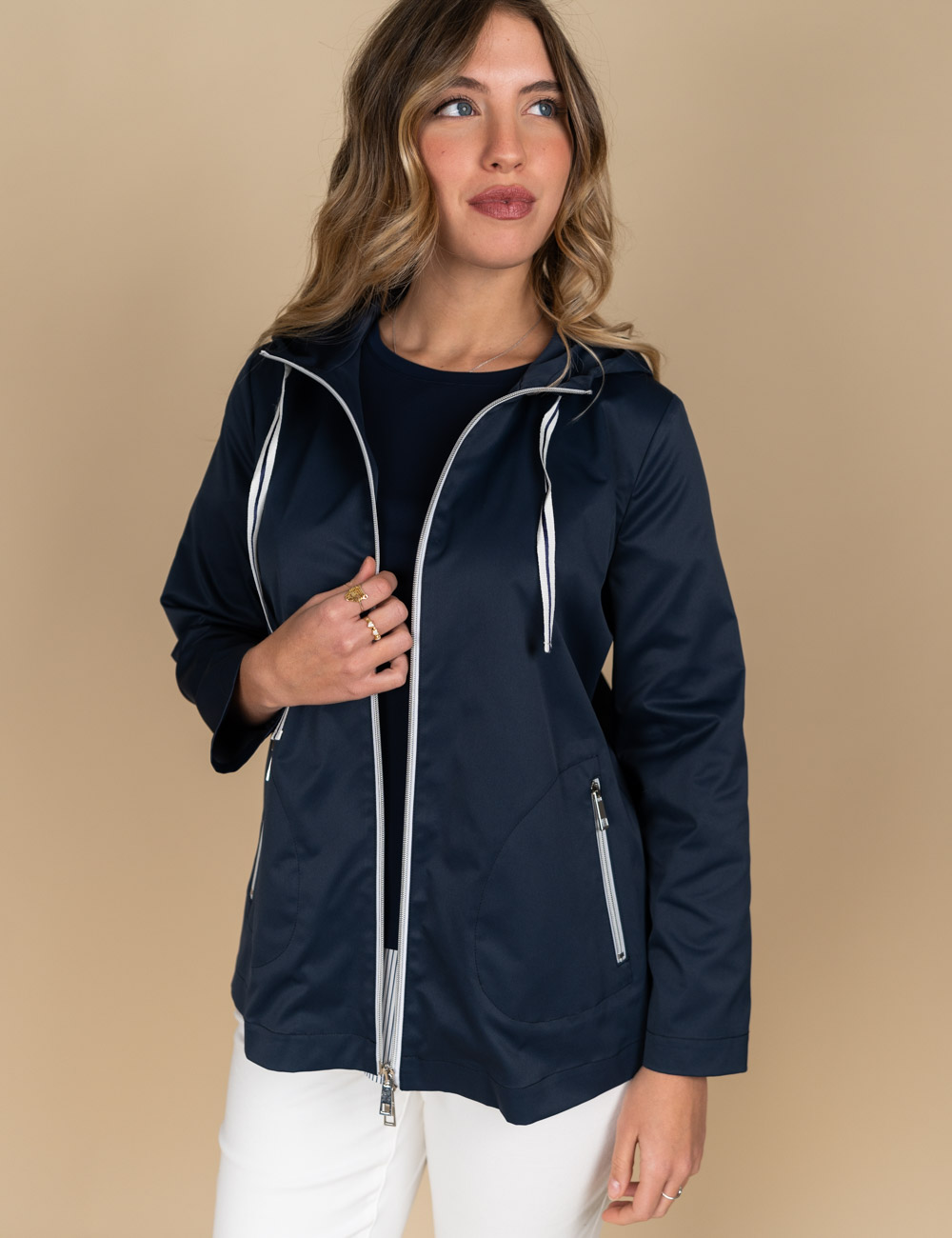 Gaia Life - Wind jacket in nylon blu