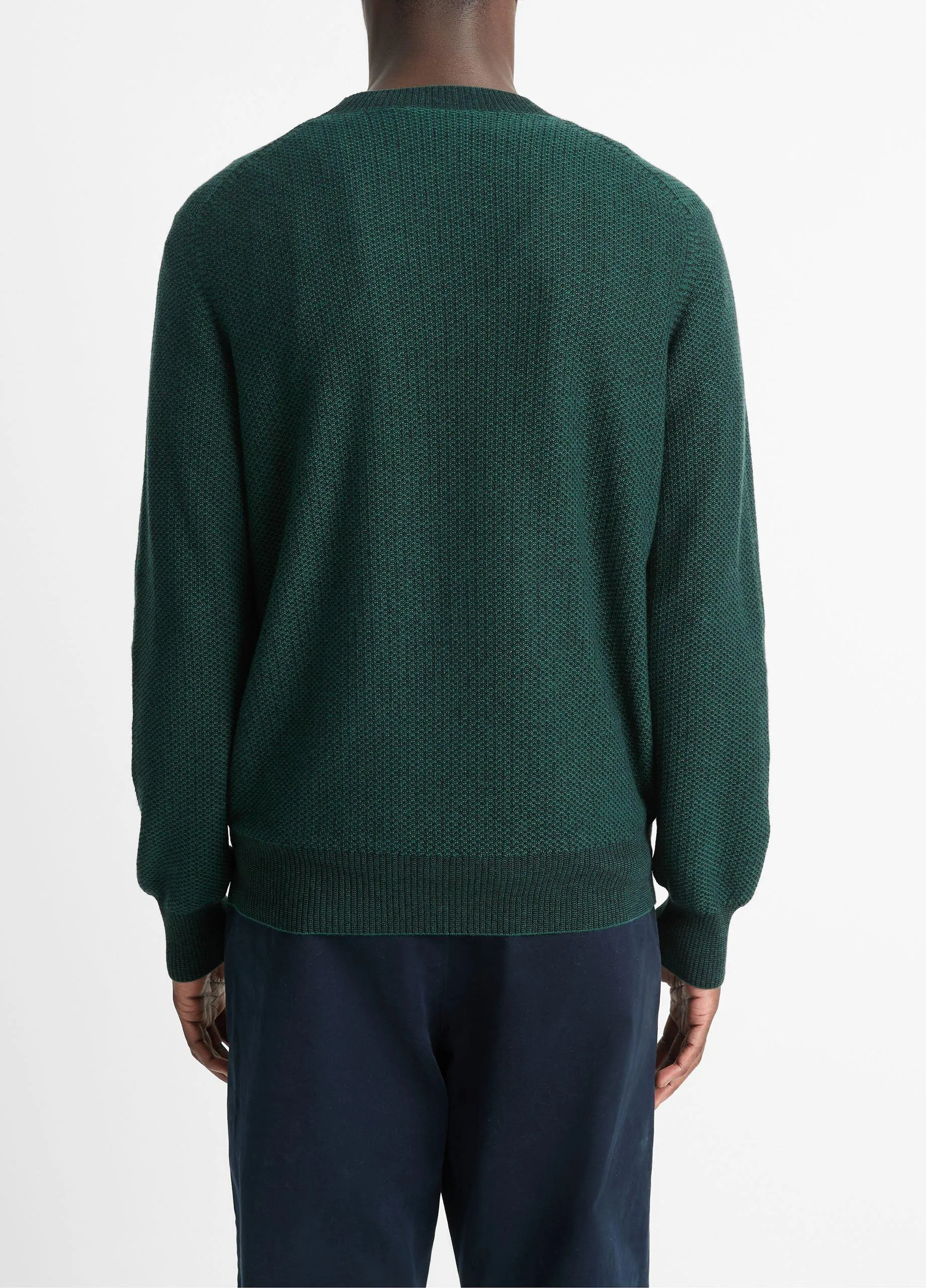 Geo-Jacquard Wool-Blend Crew Neck Sweater