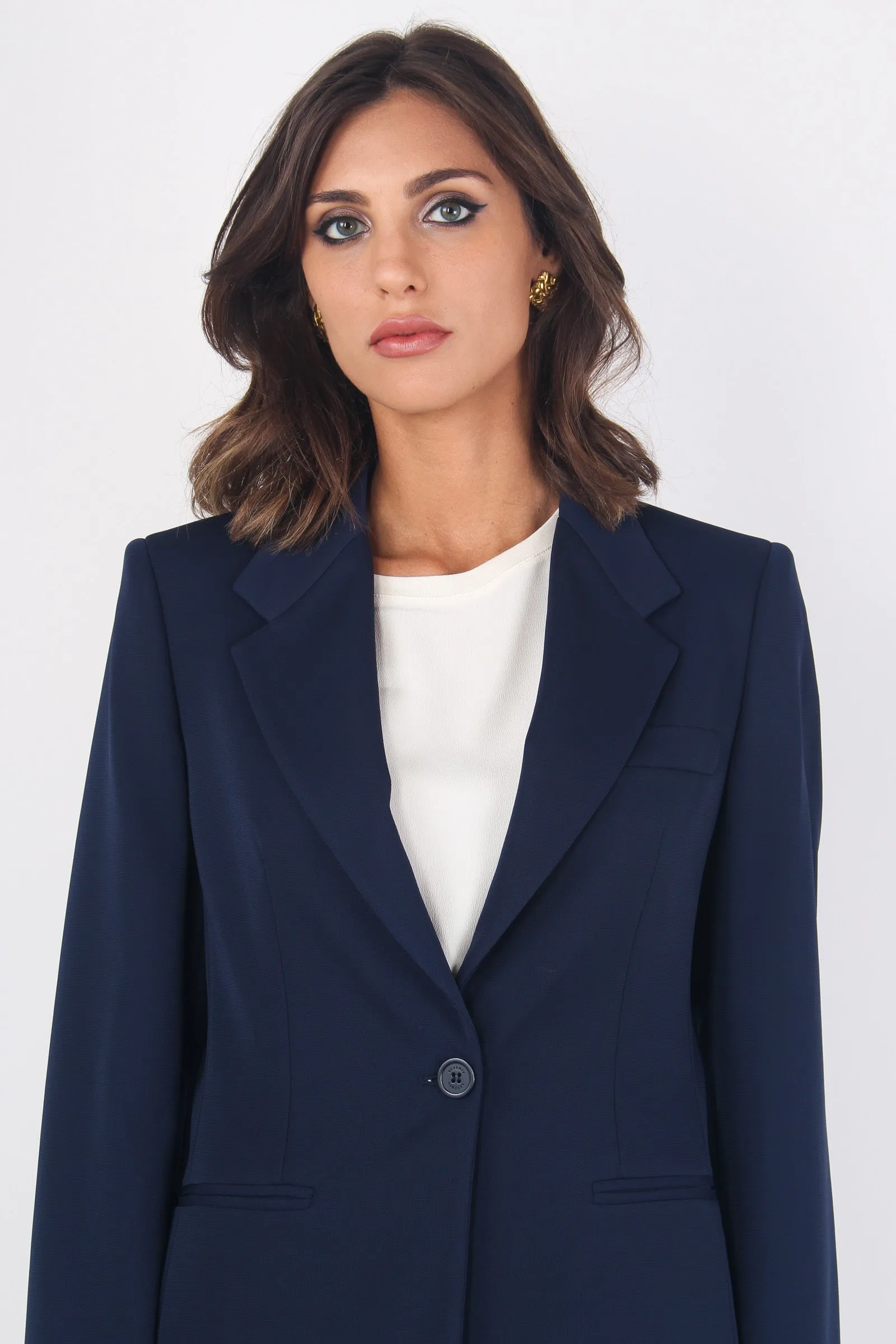 Giacca Jersey Viscosa Blu